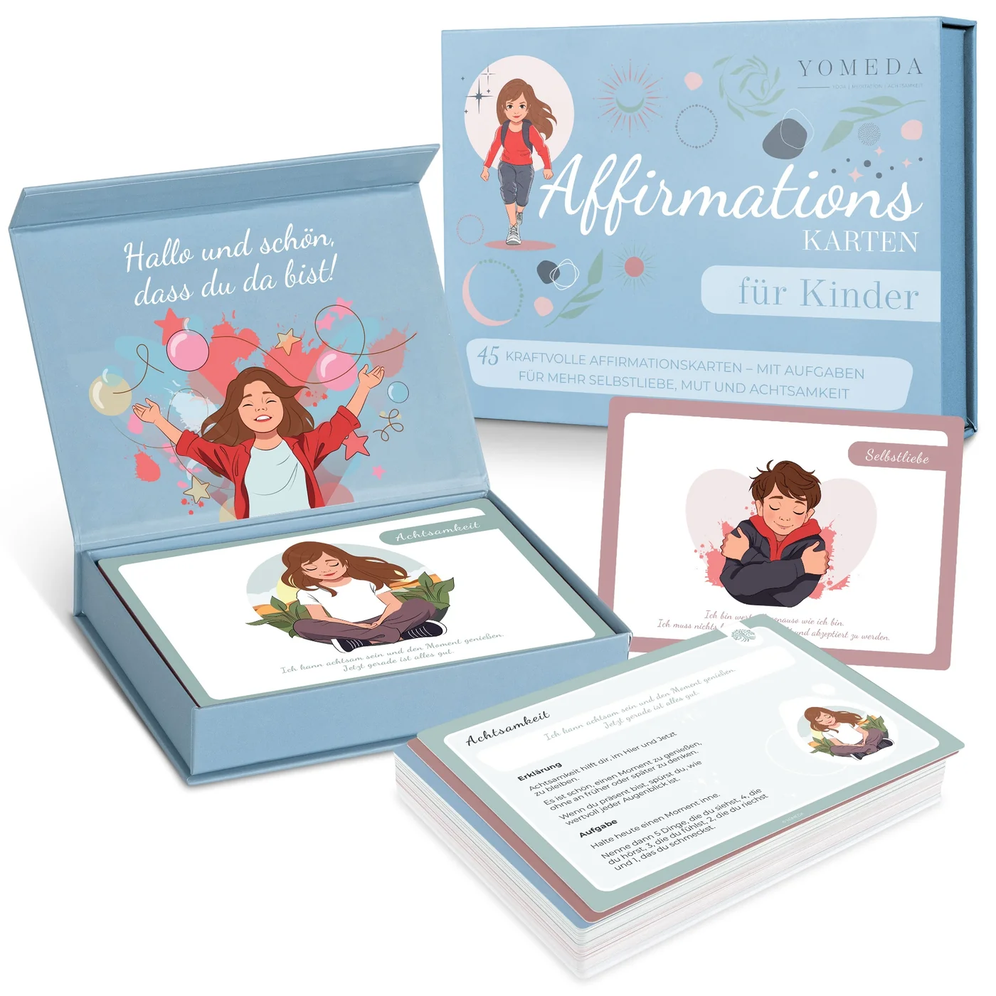 Yomeda Affirmationskarten Box mit Karten für Kinder